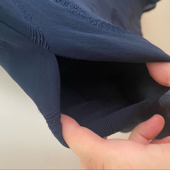 Nevenka Dress Navy Blue Embroidered Shift Crescent Moon - Picture 10 of 12